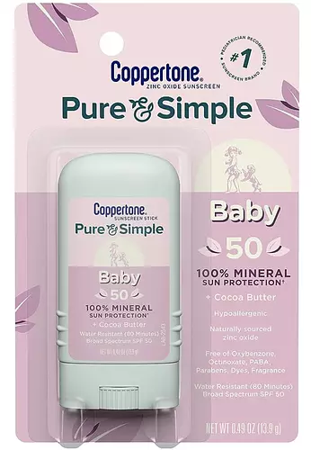 Coppertone Pure and Simple Baby Sunscreen Stick SPF 50