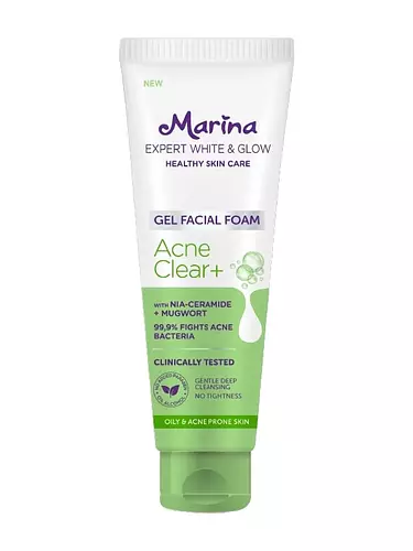 Marina Expert White & Glow Gel Facial Foam - Acne Clear+