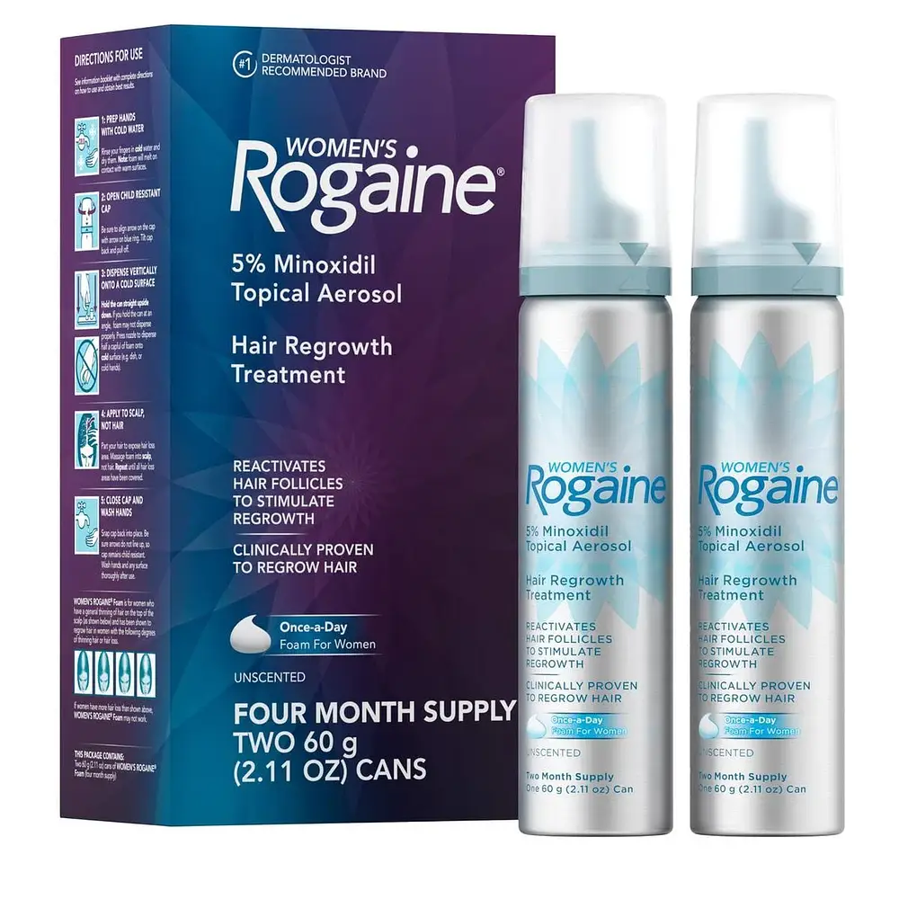 Regaine Women's 5% Minoxidil Topical Aerosol Hair Regrowth Treatment