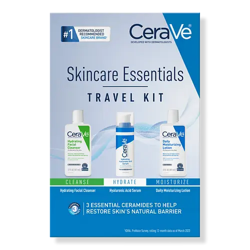 CeraVe Skincare Essentials Travel Size Kit For Balanced To Dry Skin