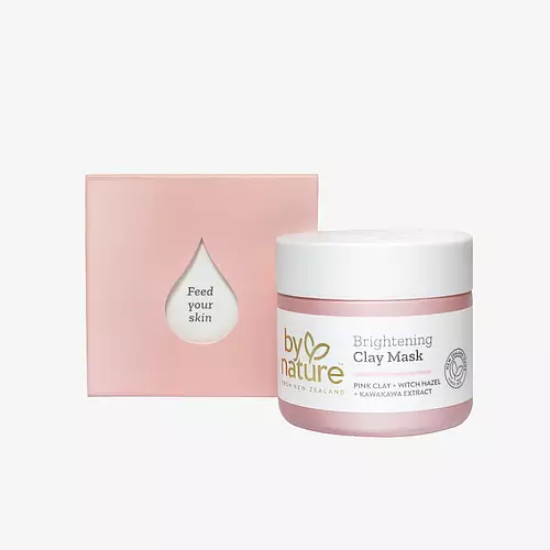 By Nature Brightening Clay Mask with Pink Clay + Witch Hazel + Kawakawa Extract