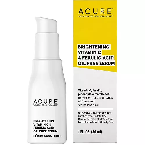 Acure Brightening Vitamin C & Ferulic Acid Oil Free Serum For Face