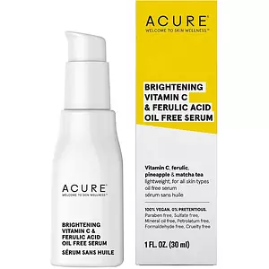 Acure Brightening Vitamin C & Ferulic Acid Oil Free Serum For Face