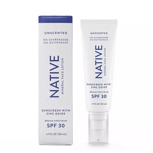 Native Unscented Mineral Face Lotion SPF 30