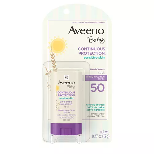 Aveeno Baby Continuous Protection Sensitive Skin Face Stick with Broad Spectrum SPF 50