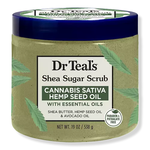 Dr Teal’s Shea Sugar Scrub Cannabis Sativa Hemp Seed Oil