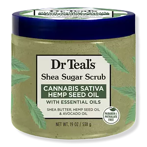 Dr Teal’s Shea Sugar Scrub Cannabis Sativa Hemp Seed Oil