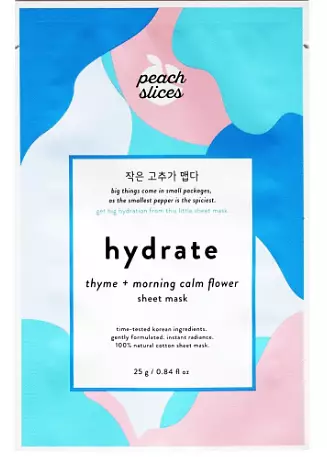Peach Slices Hydrate Thyme + Morning Calm Flower Mask