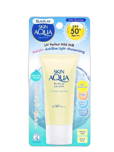 Rohto Mentholatum Sunplay Skin Aqua UV Perfect Mild Milk SPF 50+ PA+++ Malaysia