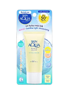 Rohto Mentholatum Sunplay Skin Aqua UV Perfect Mild Milk SPF 50+ PA+++ Malaysia
