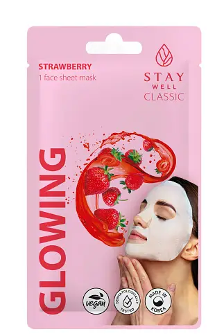 Stay Well Classic Mask Glowing Strawberry