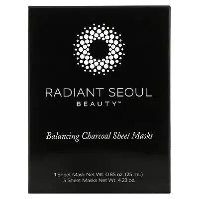 Radiant Seoul Balancing Charcoal Beauty Sheet Masks