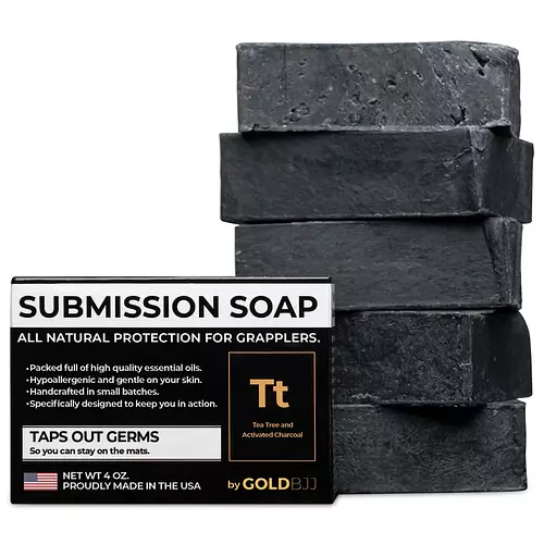 Gold BJJ Submission Soap - Activated Charcoal with Tea Tree
