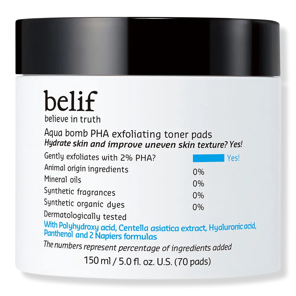 Belif Aqua Bomb PHA Exfoliating Toner Pads