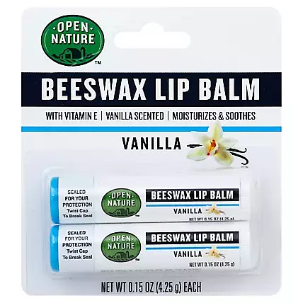 Open Nature Vanilla Beeswax Lip Balm
