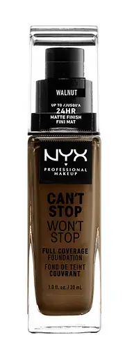 NYX Cosmetics Can't Stop Won't Stop Full Coverage Foundation Walnut 22.3