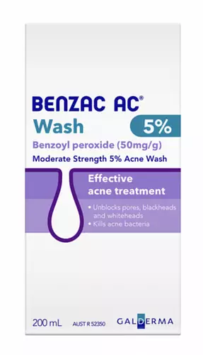Galderma Benzac AC Moderate Strength 5% Acne Wash