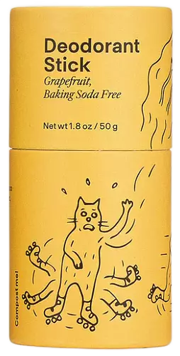 Meow Meow Tweet Deodorant Stick Grapefruit Baking Soda Free