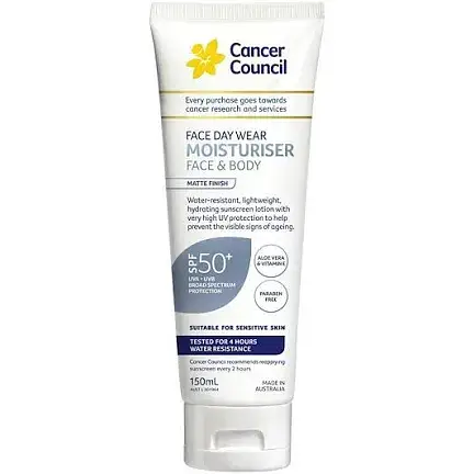 Cancer Council Face Day Wear Moisturiser Water Resistant SPF 50+