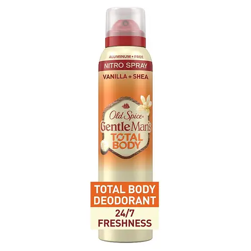 Old Spice GentleMan's Total Body Deodorant Spray Vanilla & Shea