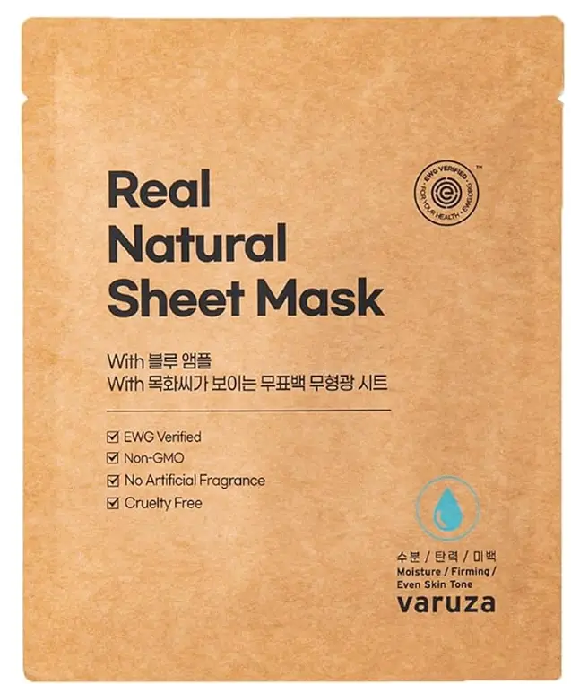 VARUZA Real Natural Sheet Mask With Blue Ampoule