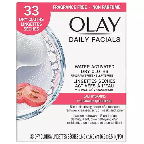 Olay Daily Facials Water-Activated Dry Cloths Daily Hydrating