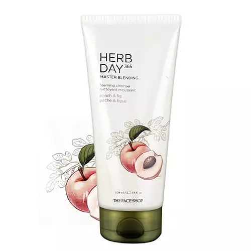 The Face Shop Herb Day 365 Master Blending Foaming Cleanser Peach & Fig