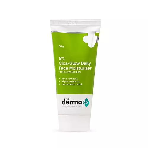 The Derma Co 5% Cica-Glow Daily Face Moisturizer with Alpha Arbutin & Tranexamic Acid