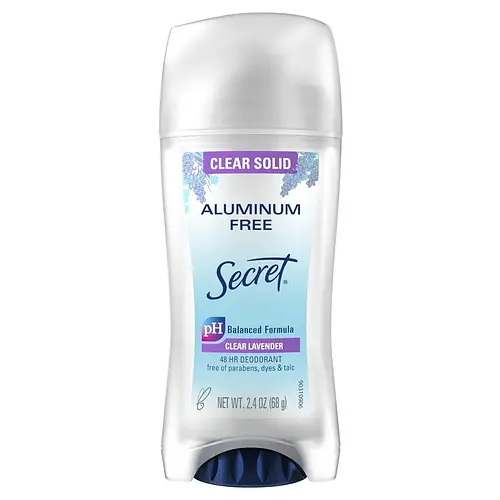 Secret Clear Solid Aluminum Free Deodorant Clear Lavender
