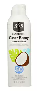 365 Everyday Value Clear Spray Coconut Vanilla Sunscreen SPF 50