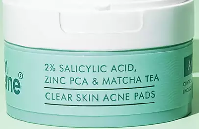 mCaffeine 2% Salicylic Acid, Zinc PCA, & Matcha Tea Clear Skin Acne Pads