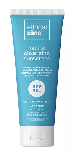 Ethical Zinc SPF50+ Natural Clear Zinc Sunscreen