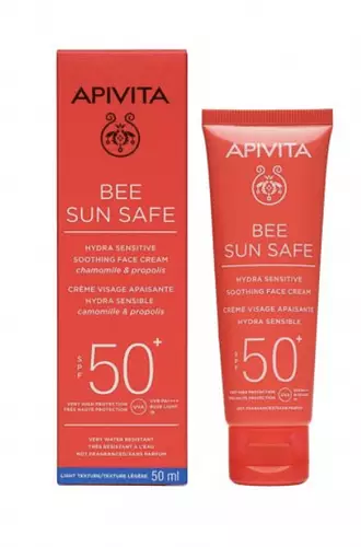 Apivita Natural Cosmetics Bee Sun Safe Hydra Sensitive Soothing Face Cream SPF50+