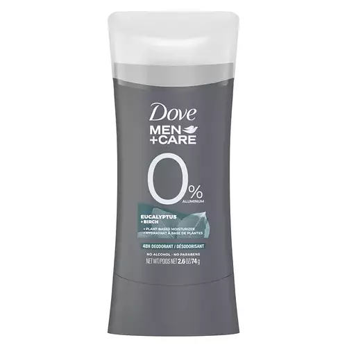 Dove Men 0% Aluminum Deodorant Eucalyptus & Birch 48h Stick