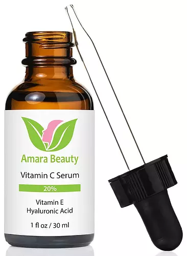Amara Beauty Vitamin C Serum for Face 20% with Hyaluronic Acid & Vitamin E