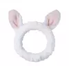 Elancee Animal Face Wash Headband Rabbit Ears - White