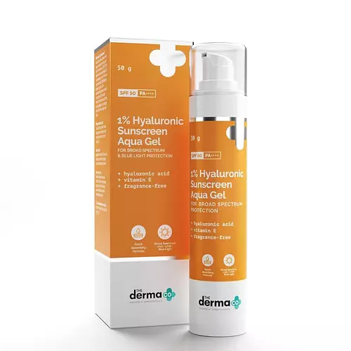 The Derma Co 1% Hyaluronic Sunscreen Aqua Gel With SPF 50 PA++++ Broad Spectrum