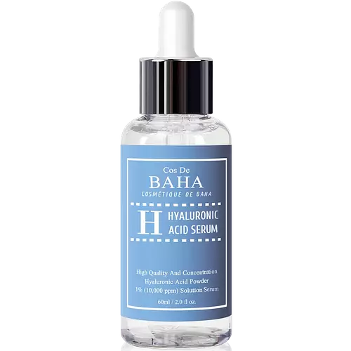 Cos De BAHA Pure Hyaluronic Acid 1% Powder Solution Serum 10000ppm - Intense Hydration + Visibly Plumped Skin