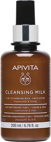 Apivita Natural Cosmetics 3 In 1 Cleansing Milk Face & Eyes Chamomile And Honey