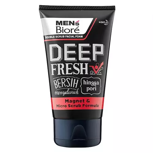 Biore Men's Double Scrub Facial Foam Deep Fresh