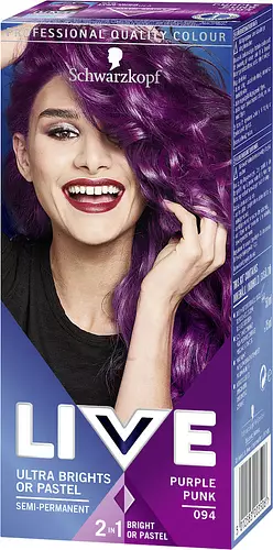 Schwarzkopf Professional Live Ultra Brights Or Pastel Hair Dye 094 Purple Punk