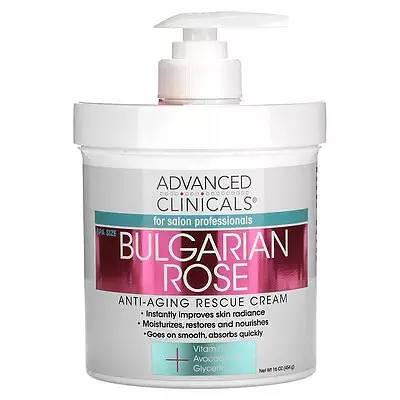 Advanced Clinicals Bulgarian Rose Anti-Aging Rescue Cream