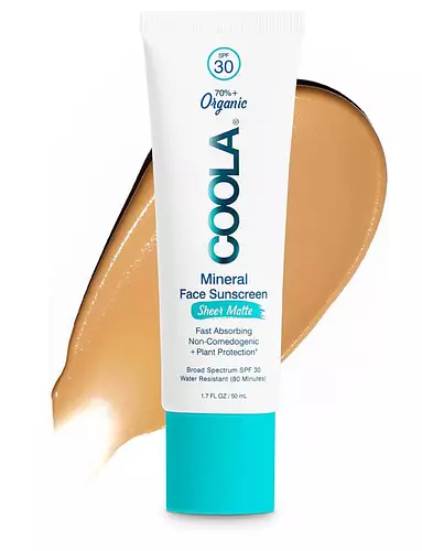 COOLA Mineral Face Organic Tinted Sunscreen Lotion Sheer Matte SPF 30