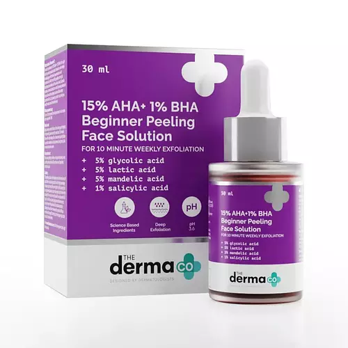 The Derma Co 15% AHA+1% BHA Beginner Face Peeling Solution