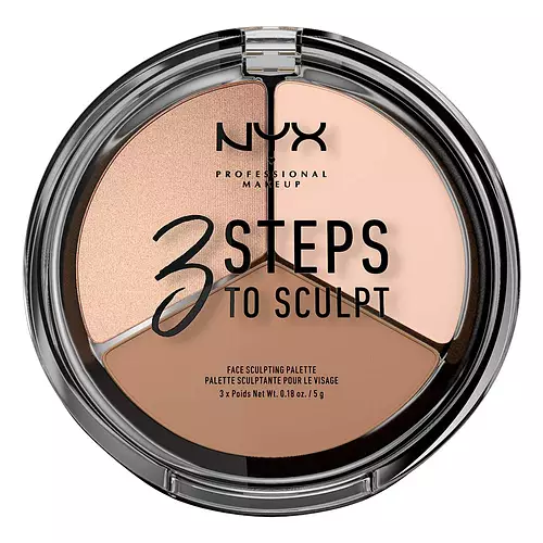 NYX Cosmetics 3 Steps to Sculpt, Face Sculpting Palette Fair
