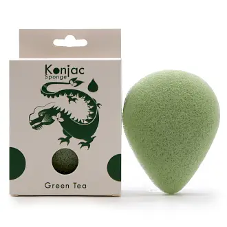 Ancient Wisdom Teardrop Konjac Sponge Green Tea