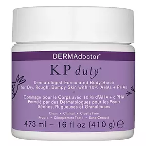 DERMAdoctor KP Duty Body Scrub Exfoliant for Keratosis Pilaris & Dry, Rough, Bumpy Skin with 10% AHAs + PHAs