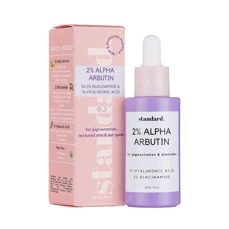 Standard Skin and Beauty 2% Alpha Arbutin Serum With Hyaluronic Acid