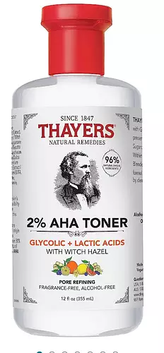 Thayers 2% AHA Exfoliating Toner With Glycolic Acid, Lactic Acid And Witch Hazel
