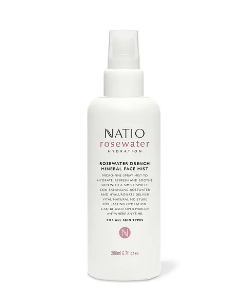 Natio Rosewater Drench Mineral Face Mist